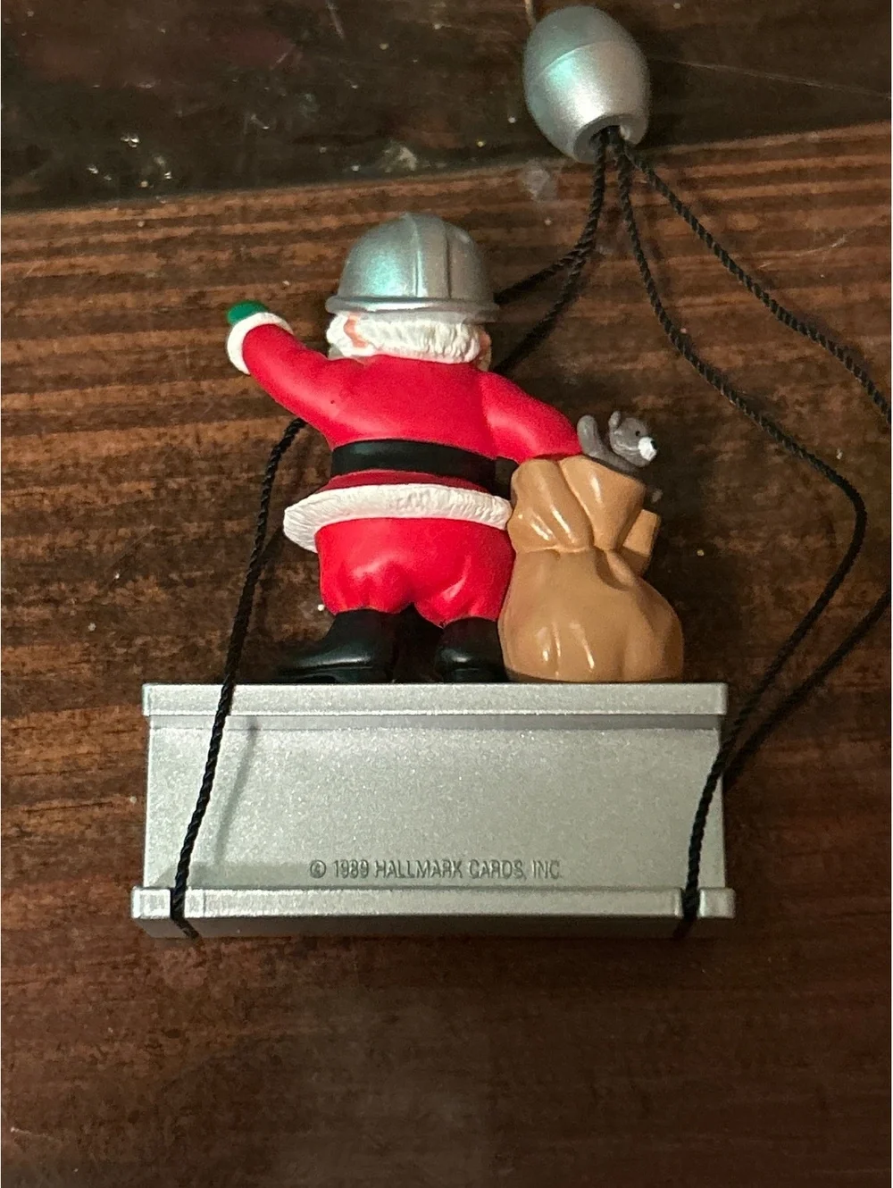 1989 Hallmark Claus Construction Santa Ornament